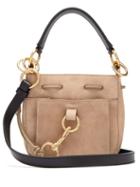 Matchesfashion.com See By Chlo - Tony Small Suede Bucket Bag - Womens - Grey