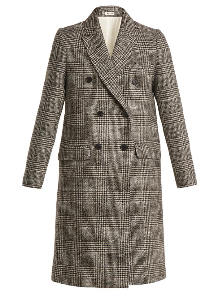 Masscob Double-breasted Checked Wool-tweed Coat