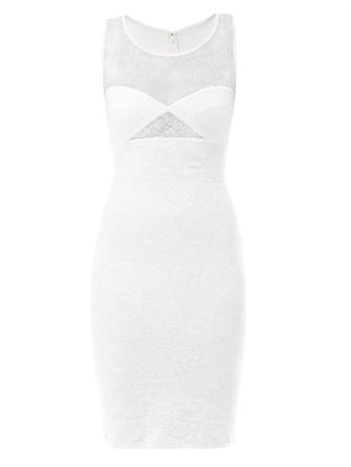 Herve L. Leroux Gui Jacquard And Lace Dress