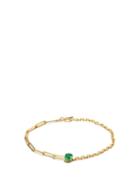 Matchesfashion.com Yvonne Lon - Emerald & 18kt Gold Bracelet - Womens - Green Gold