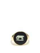 Matchesfashion.com Ferian - Horse Wedgwood Cameo & 9kt Gold Signet Ring - Womens - Black White