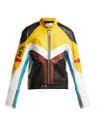 Matchesfashion.com Marques'almeida - Panelled Leather Biker Jacket - Womens - Multi