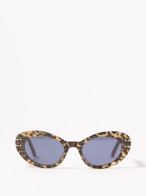 Dior - Diorsignature B3u Cat-eye Acetate Sunglasses - Womens - Beige Multi
