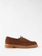 Jacques Solovire - Olivier Suede Boat Shoes - Mens - Brown