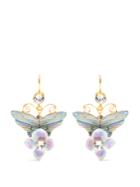 Dolce & Gabbana Hydrangea And Butterfly-embellished Drop Earrings