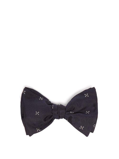 Matchesfashion.com Neil Barrett - Military Star Bow Tie - Mens - Navy White