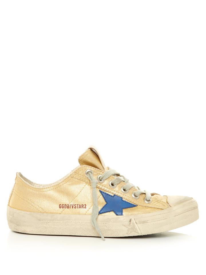 Golden Goose Deluxe Brand V-star Low-top Canvas Trainers