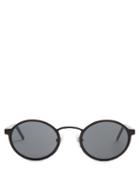 Matchesfashion.com Blyszak - Signature Round Frame Metal Sunglasses - Mens - Black