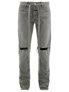 Matchesfashion.com Fear Of God - Distressed Slim Leg Jeans - Mens - Grey