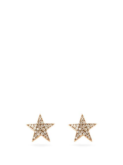 Ladies Fine Jewellery Selim Mouzannar - Istanbul Diamond & 18kt Gold Stud Earrings - Womens - Pink Gold