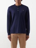 Polo Ralph Lauren - Logo-embroidered Cotton-jersey Henley Shirt - Mens - Navy Multi