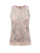 Matchesfashion.com Adidas By Stella Mccartney - Snake-print Stretch-technical Blend Tank Top - Womens - Pink Print