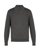 Prada Spread Collar Fine Knit Sweater