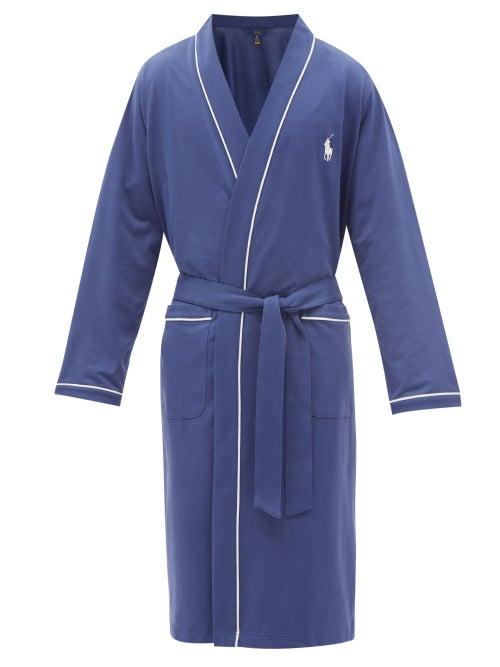 Polo Ralph Lauren - Logo-embroidered Cotton-blend Jersey Robe - Mens - Navy