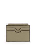 Matchesfashion.com Valextra - Grained Leather Cardholder - Mens - Khaki
