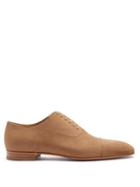 Matchesfashion.com Christian Louboutin - Greggo Suede Oxford Shoes - Mens - Beige