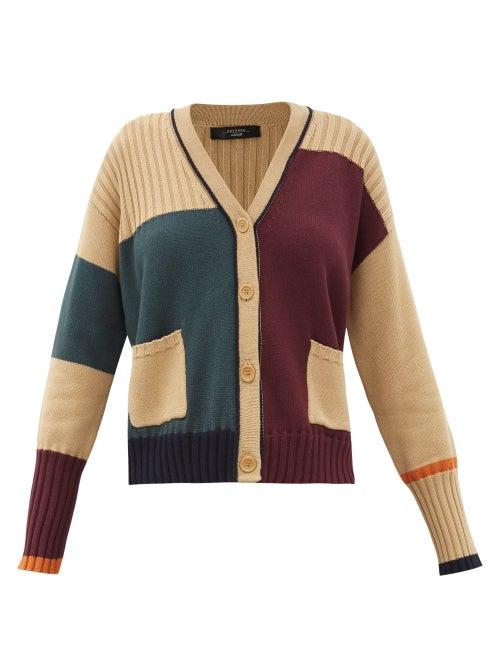 Matchesfashion.com Weekend Max Mara - Paco Cardigan - Womens - Beige Multi