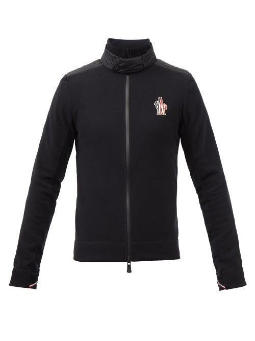 Moncler Grenoble - High-neck Technical-fleece Track Top - Mens - Black