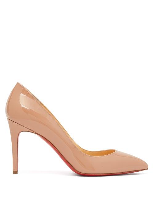 Matchesfashion.com Christian Louboutin - Pigalle 85 Patent-leather Pumps - Womens - Nude