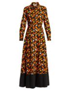 Matchesfashion.com Borgo De Nor - Frida Calla Lily Print Cotton Maxi Dress - Womens - Orange Multi