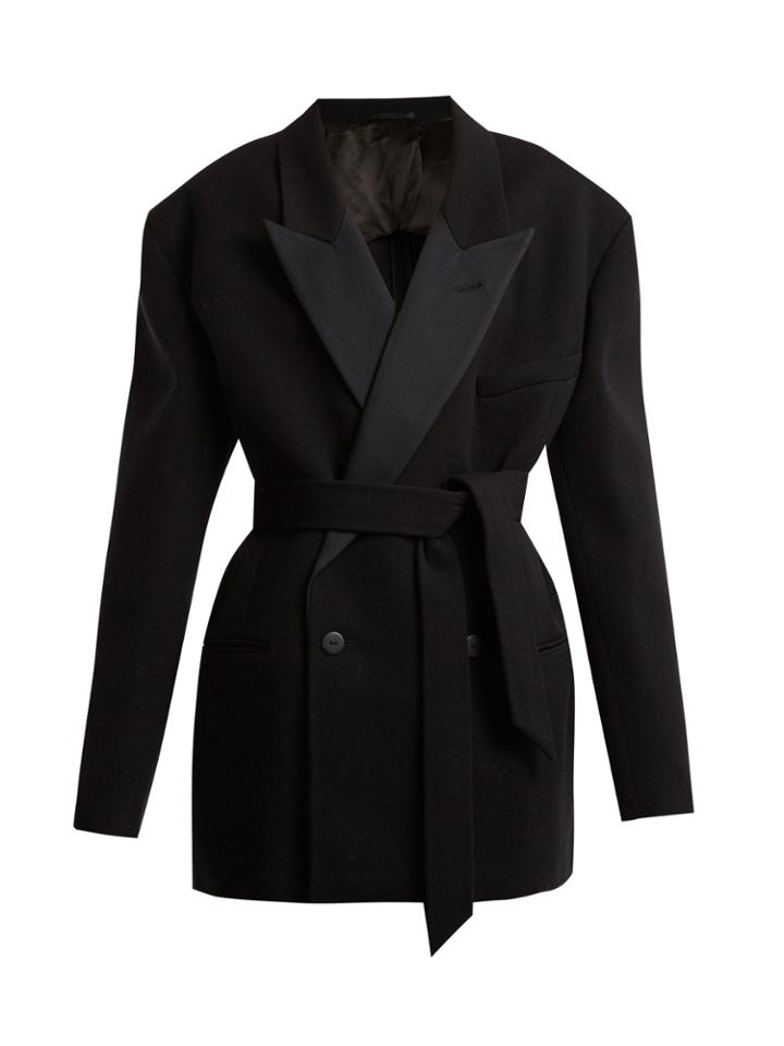 Raey Exaggerated Shoulder Wool-blend Tux Jacket
