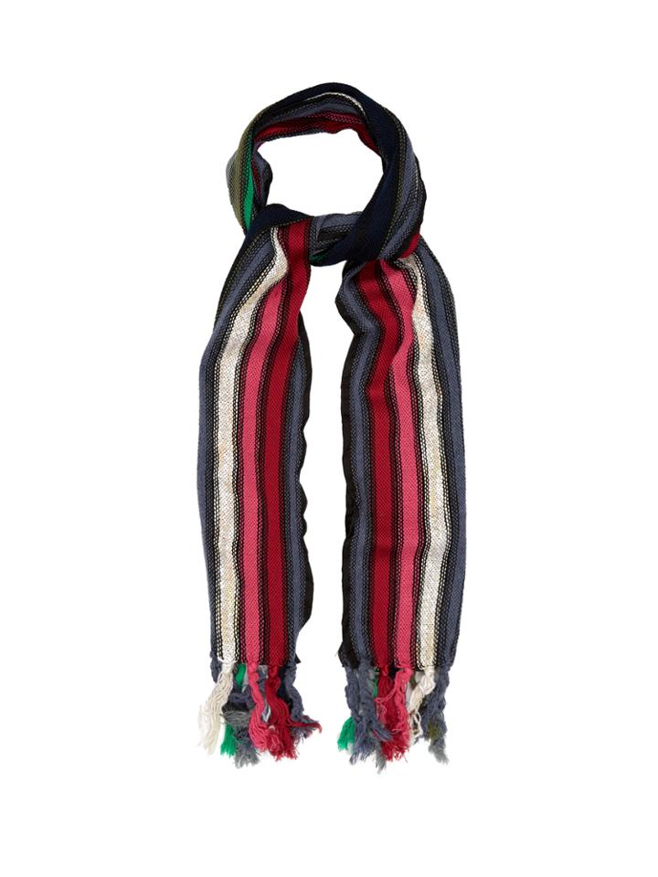 Etro Striped Cotton And Linen-blend Scarf