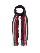 Etro Striped Cotton And Linen-blend Scarf