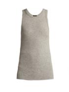 Matchesfashion.com Atm - Ribbed Jersey Tank Top - Womens - Grey