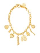 Matchesfashion.com Rebecca De Ravenel - All My Lucky Stars Gold Plated Charm Necklace - Womens - Gold