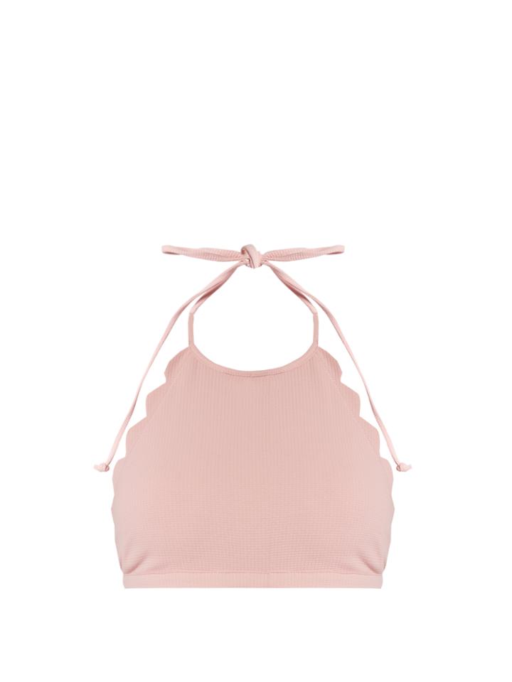 Marysia Swim Mott Scallop-edged Halterneck Bikini Top