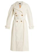 Anna October Double-breasted Coated Linen-blend Trench Coat