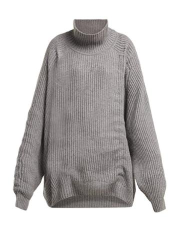 Matchesfashion.com Hillier Bartley - Gathered Cashmere Sweater - Womens - Grey