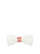 Matchesfashion.com Marysia - Antibes Scallop-edge Bandeau Bikini Top - Womens - White Multi