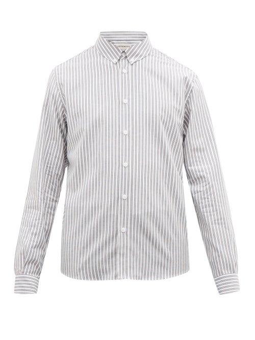 Matchesfashion.com Ditions M.r - St Georges Pinstriped Cotton Shirt - Mens - Beige Multi