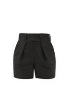 Matchesfashion.com Alexandre Vauthier - Tailored Grain-de-poudre Cotton-blend Shorts - Womens - Black