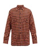 Matchesfashion.com Ahluwalia - Safari-pocket Checked Wool-blend Jacket - Mens - Black Red