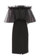 Matchesfashion.com Giambattista Valli - Off-the-shoulder Ruffled Cady Dress - Womens - Black