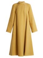 Chloé Flared-sleeve Collarless Wool-blend Coat