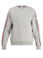 Matchesfashion.com Moncler - Striped Sleeve Jersey Sweater - Mens - Grey