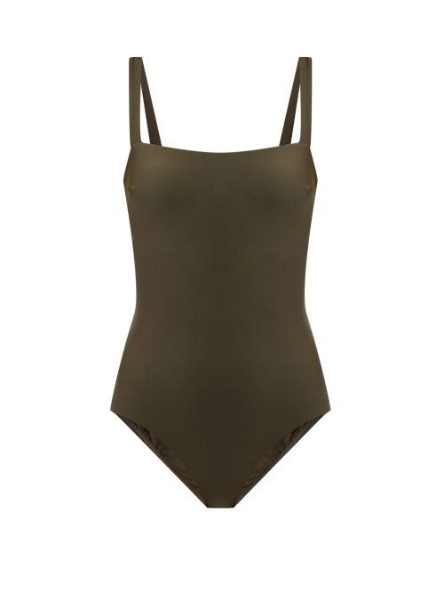 Ladies Beachwear Matteau - The Square Swimsuit - Womens - Dark Green