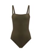 Ladies Beachwear Matteau - The Square Swimsuit - Womens - Dark Green