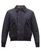 Matchesfashion.com Burberry - Chilton Diamond Quilted Nylon Jacket - Mens - Navy
