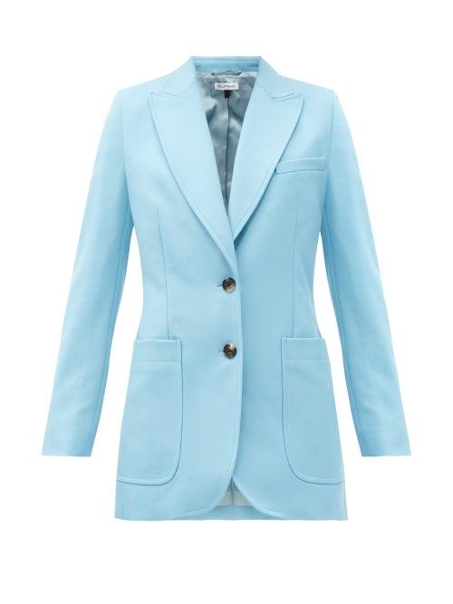 Matchesfashion.com Bella Freud - Saint James Wool Single-breasted Jacket - Womens - Blue