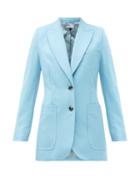 Matchesfashion.com Bella Freud - Saint James Wool Single-breasted Jacket - Womens - Blue