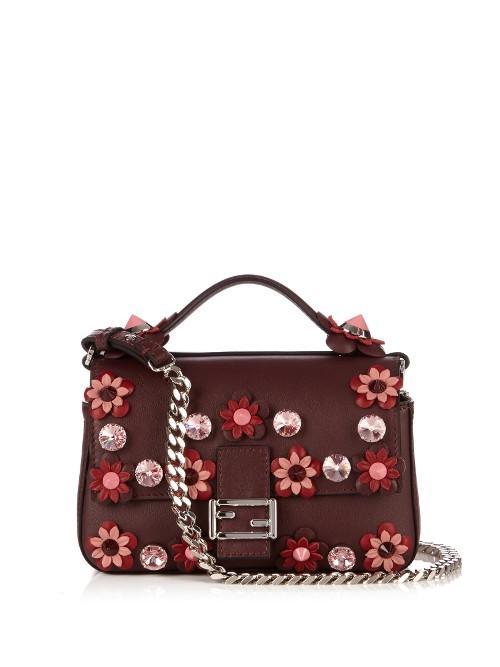 Fendi Double Micro Baguette Flowerland Cross-body Bag