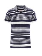 Matchesfashion.com Orlebar Brown - Trent Striped Cotton-terry Polo Shirt - Mens - Navy Multi