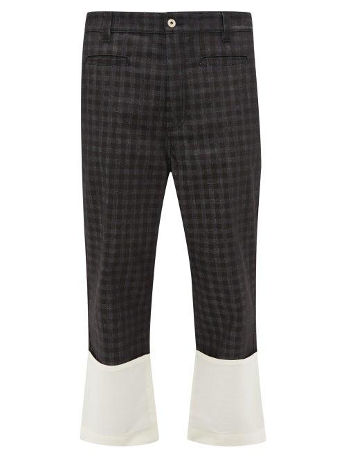 Matchesfashion.com Loewe - Checked Fisherman Mid Rise Jeans - Mens - Navy Multi