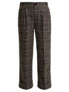 Matchesfashion.com Masscob - Anderson Cropped Cotton Blend Trousers - Womens - Grey Multi