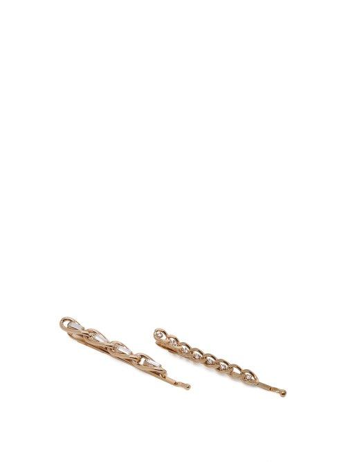 Matchesfashion.com Rosantica By Michela Panero - Crystal Embellished Hair Slides - Womens - Crystal