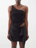 Gauge81 - Saray One-shoulder Ruched Jersey Sleeveless Top - Womens - Black